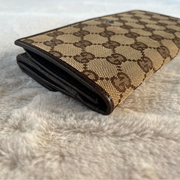 Authentic GUCCI Long Wallet GG Canvas Leather Brown - Picture 10 of 15